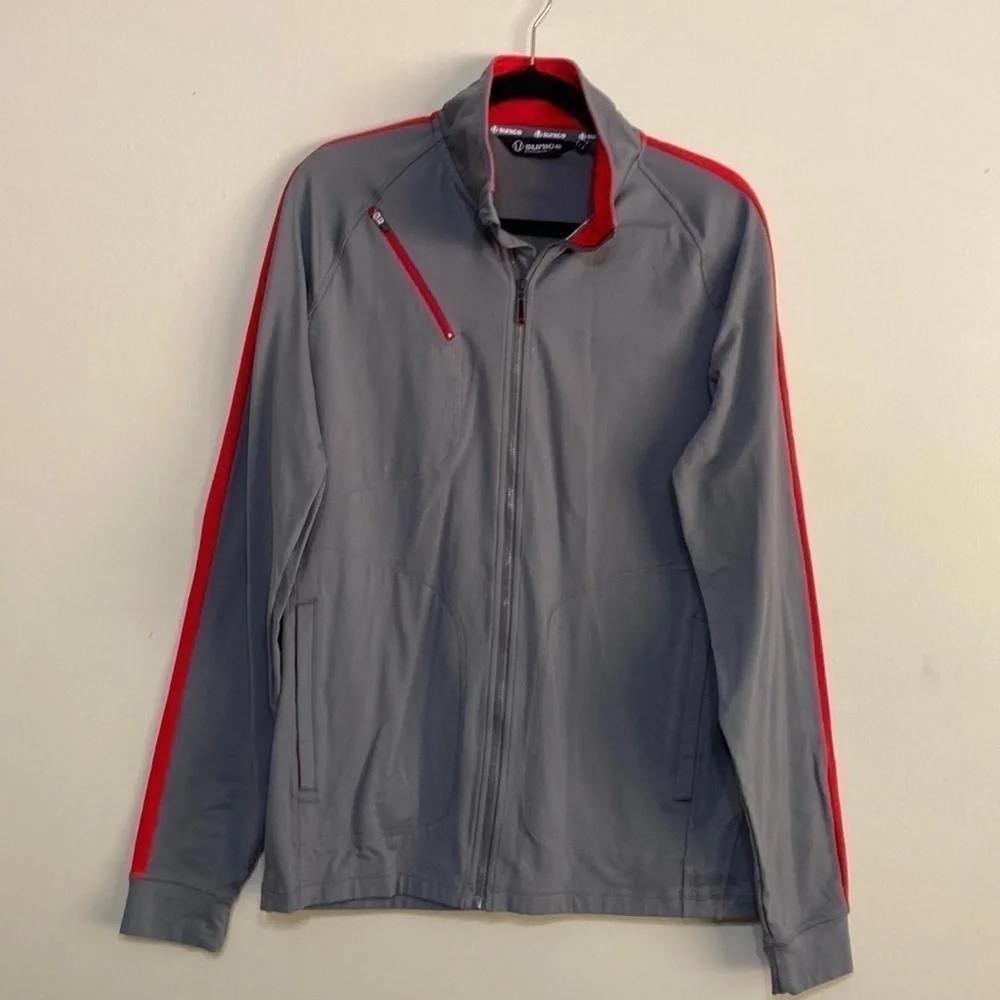 Sunice jacket sweater men size L zip down Outdoor Camp Hiking Training